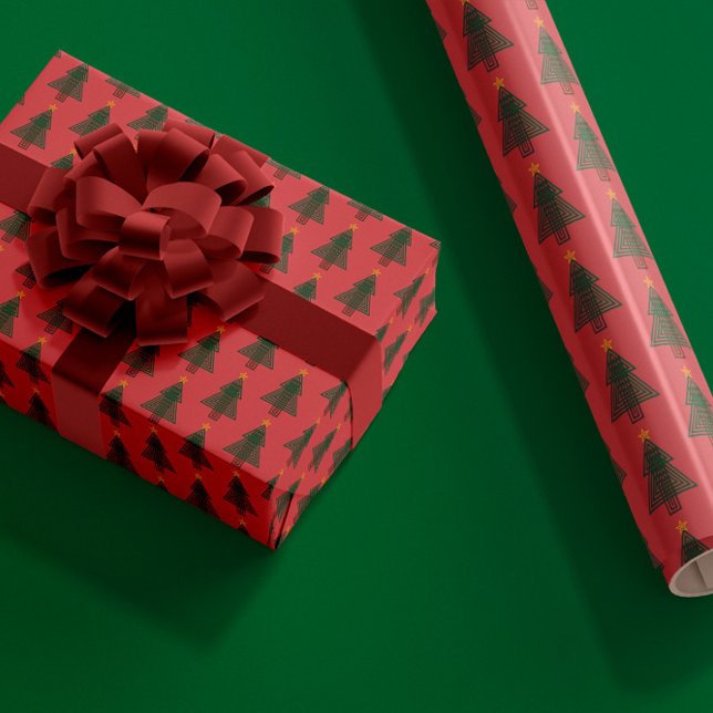 Art Deco Christmas Tree Wrapping Paper (Creator Uploaded)
