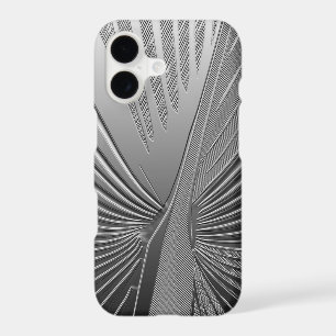 Art Deco chrome palm leaf Case-Mate iPhone Case