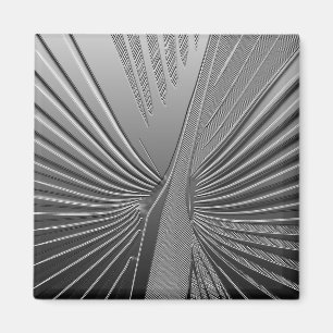 Art Deco chrome palm leaf Magnet