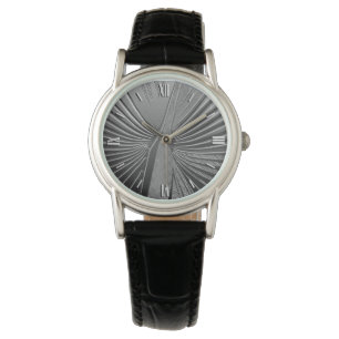 Art Deco chrome palm leaf Watch