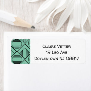 Art Deco Circles and Diamonds  Label