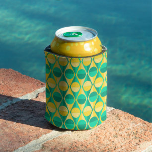 Art Deco Circles and Triangles Can Cooler