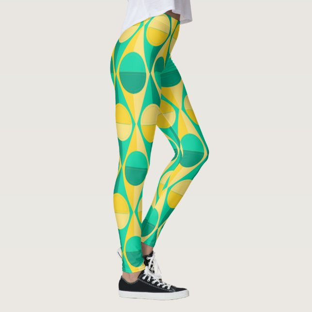 Art Deco Circles and Triangles  Leggings (Right)