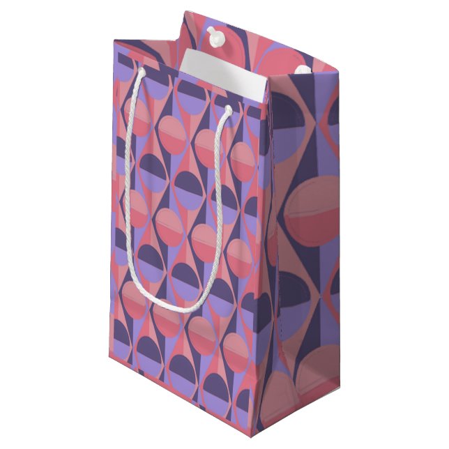 Art Deco Circles and Triangles  Small Gift Bag (Front Angled)