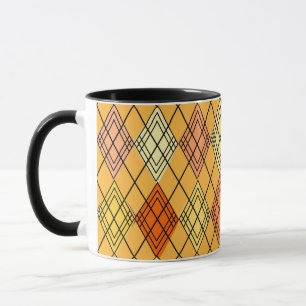 Art Deco Citrus Argyle Mug