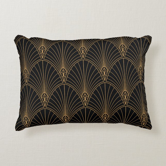 Art deco: classic geometric pattern. decorative cushion (Front)