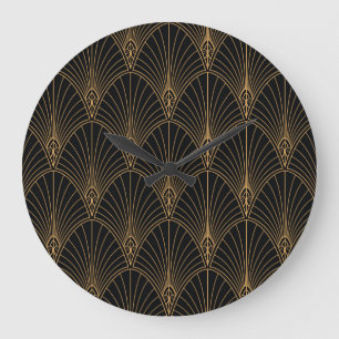 Art deco: classic geometric pattern. large clock