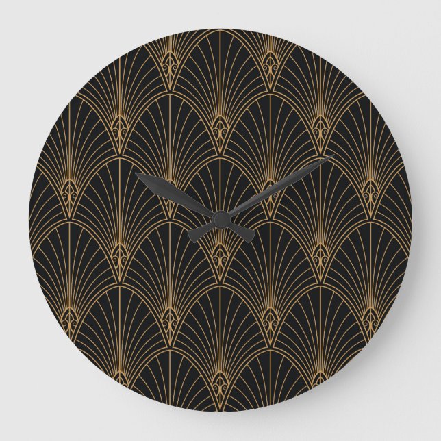Art deco: classic geometric pattern. large clock (Front)
