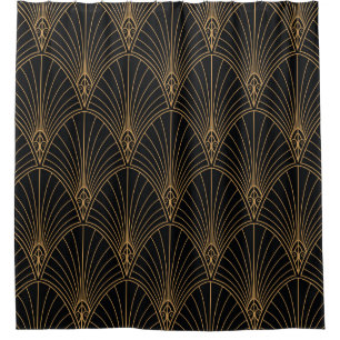 Art deco: classic geometric pattern. shower curtain