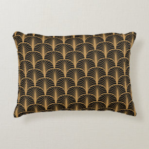 Art Deco Classic: Geometric Vintage Ornament. Decorative Cushion