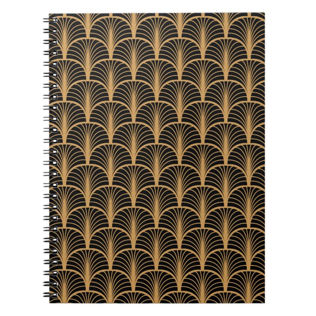 Art Deco Classic: Geometric Vintage Ornament. Notebook (Front)