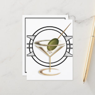 Art Deco Cocktail Postcard