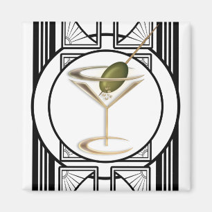 Art Deco Cocktails Magnets