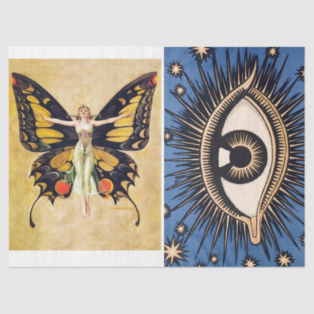 Art Deco Collage Decoupaging Tissue Paper 1920's (Front)