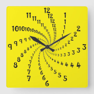 art deco collection square wall clock