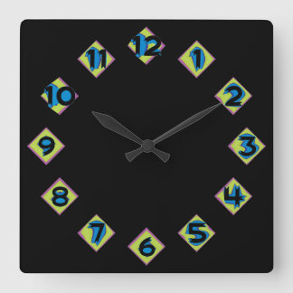 art deco collection square wall clock