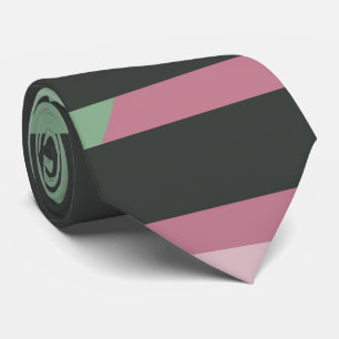 Art Deco Composition Pink and Green #3 Tie