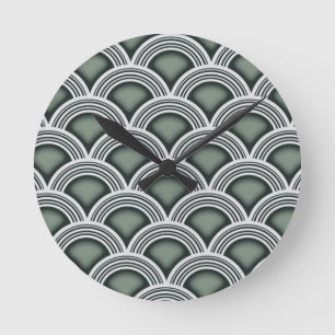 Art Deco Concentric Circles Clock