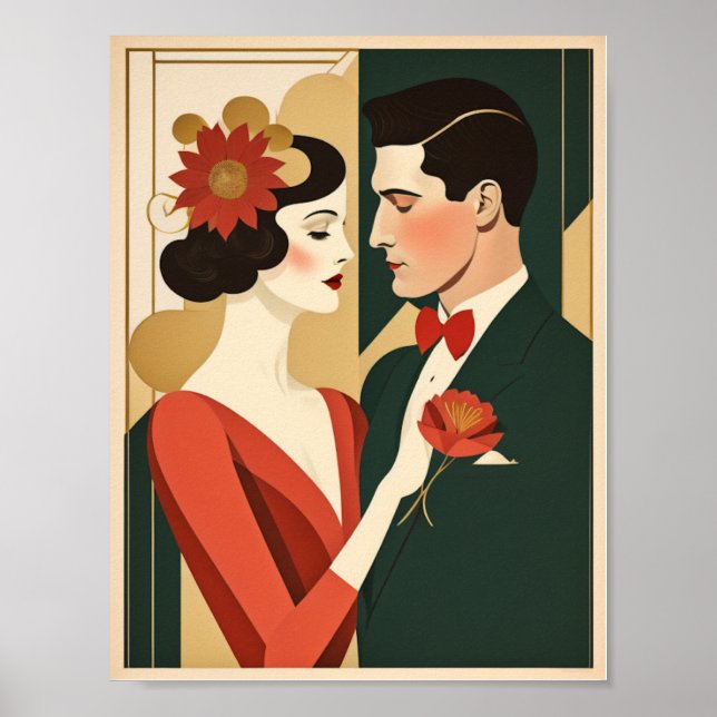 Art Deco couple Poster (Front)