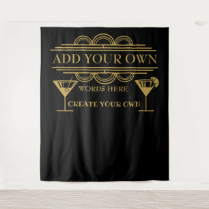 Art deco CREATE YOUR OWN photo booth back drop Tapestry