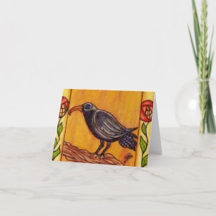 Art Deco Crow Notecard