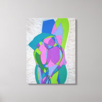 Art Deco Cubist Female Figures. Abstract Art