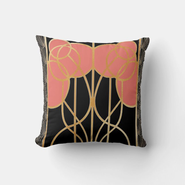 Art Deco Cushion. Abstract Cushion (Front)