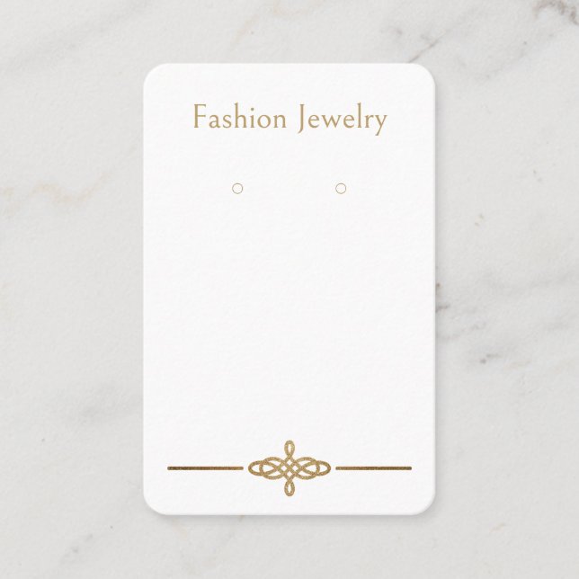 Art Deco Custom "Golden" Earring Display Cards (Front)