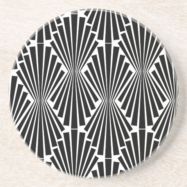 Art Deco Custom Pattern Coaster (Front)