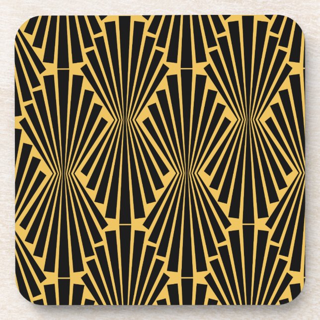 Art Deco Custom Pattern Coaster (Front)
