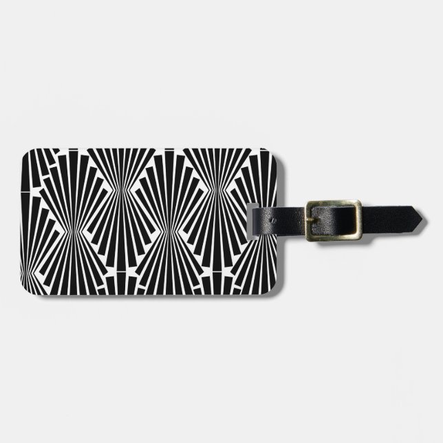 Art Deco Custom Pattern Luggage Tag (Front Horizontal)