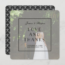 Art Deco | Custom Photo Thank You Card