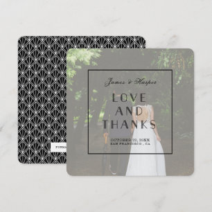 Art Deco Custom Photo Thank You Card