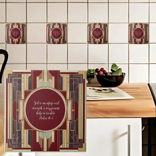 Art Deco Customisable Bible Verse Tile