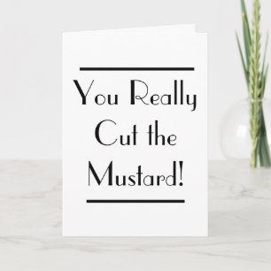 Art Deco Cut the Mustard Congratulations Card