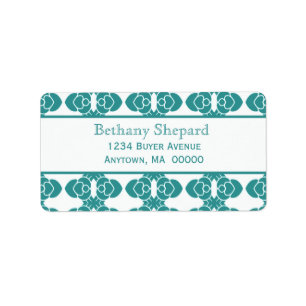 Art Deco Damask Address Label