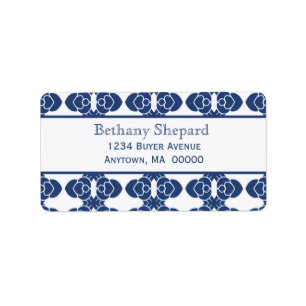 Art Deco Damask Address Label