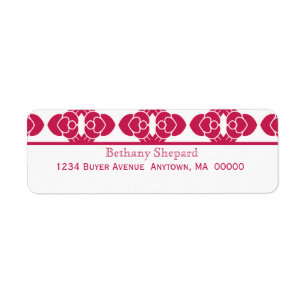 Art Deco Damask Return Address Label
