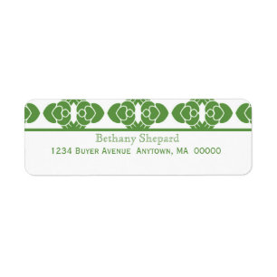Art Deco Damask Return Address Labels