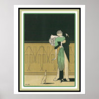 Art Deco Dancers Poster  16 x 20