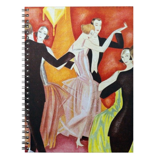 Art Deco Dancing Couples 1920s Ballroom  Notebook (Front)