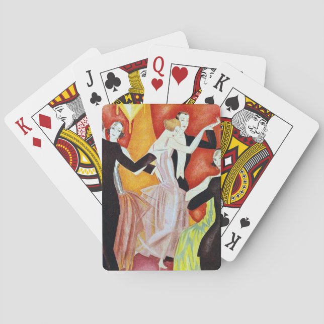Art Deco Dancing Couples 1920s Ballroom  Playing Cards (Back)