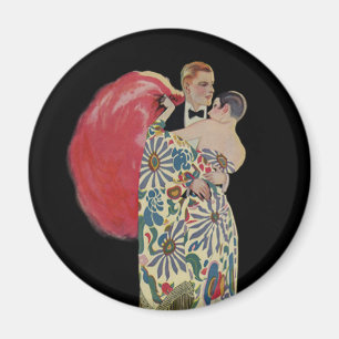 Art Deco Dancing, Vintage Love and Romance Magnet