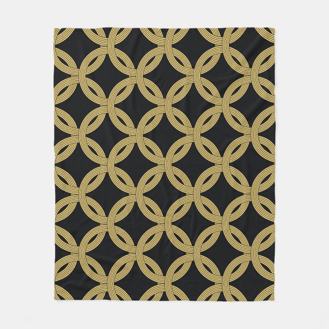Art Deco Decoration Seamless Ornament Fleece Blanket (Front)