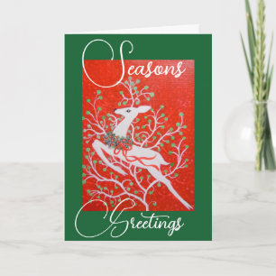 Art Deco deer Christmas Card