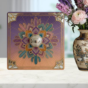 Art Deco Desert Disco Mandala Ceramic Tile