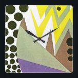 Art Deco Design #10 at Emporio Moffa Square Wall Clock<br><div class="desc">Vintage Art Deco design.</div>