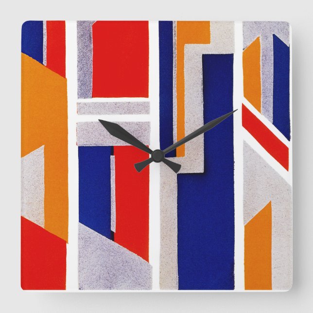 Art Deco Design #12 at Emporio Moffa Square Wall Clock (Front)