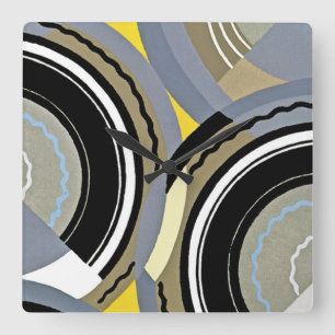 Art Deco Design #2 at Emporio Moffa Square Wall Clock