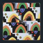 Art Deco Design #4 at Emporio Moffa Square Wall Clock<br><div class="desc">Vintage Art Deco design.</div>